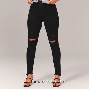 ABERCROMBIE BLACK HIGHRISE SKINNY JEANS Sz25